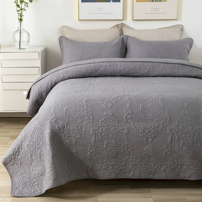 Charleston Embroidered Cotton Bedspread