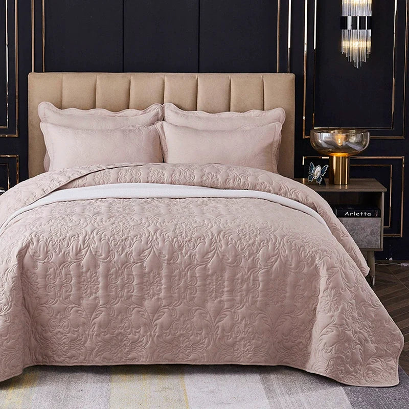 Kyoto Minimalist Quilted Bedspread Set, 3-Piece