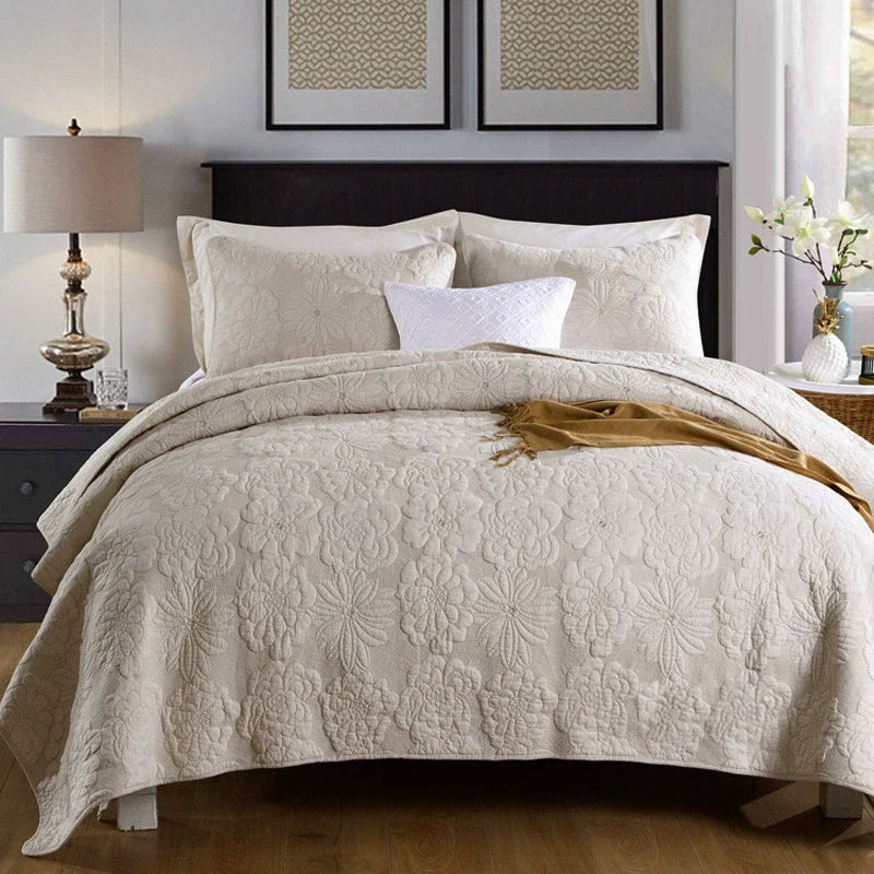 Charleston Embroidered Cotton Bedspread