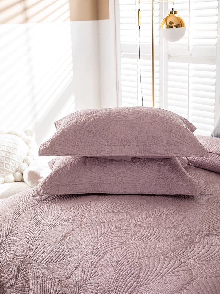 Havana Palm Leaf Embroidered Bedspread