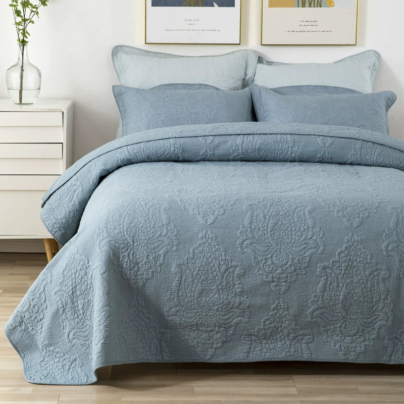 Charleston Embroidered Cotton Bedspread