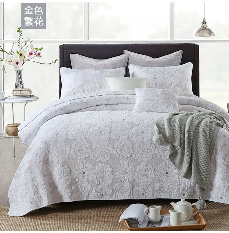 Charleston Embroidered Cotton Bedspread