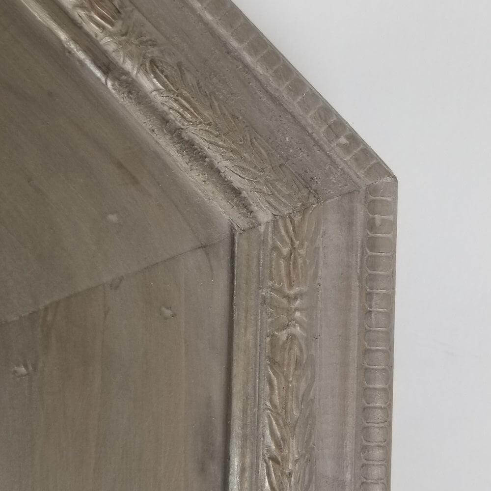 Rustic Octagonal Wood Vintage Wall Mirror