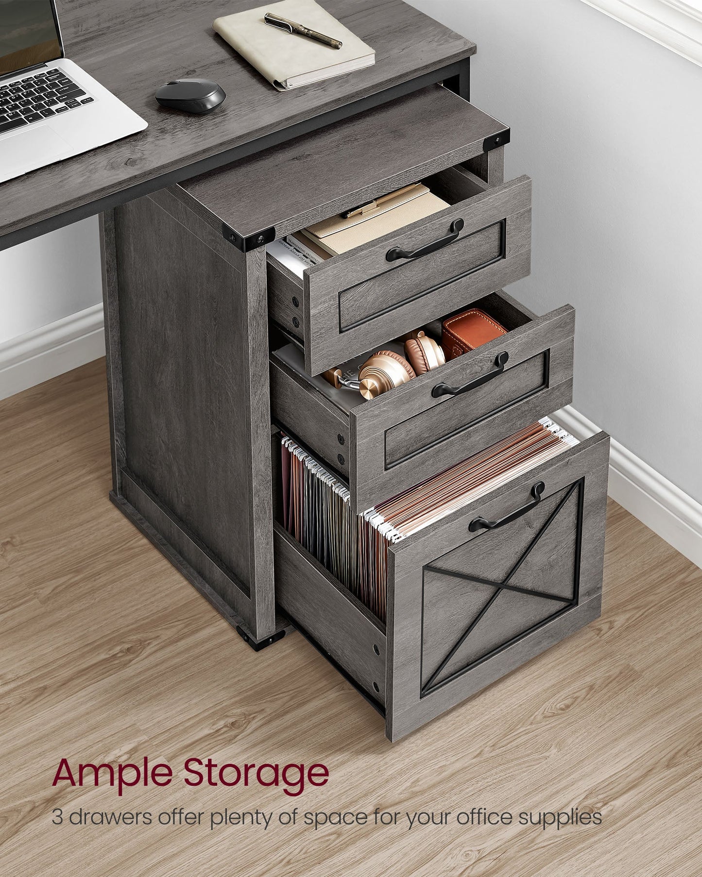 File Cabinet with 3 Drawers, Fit A4