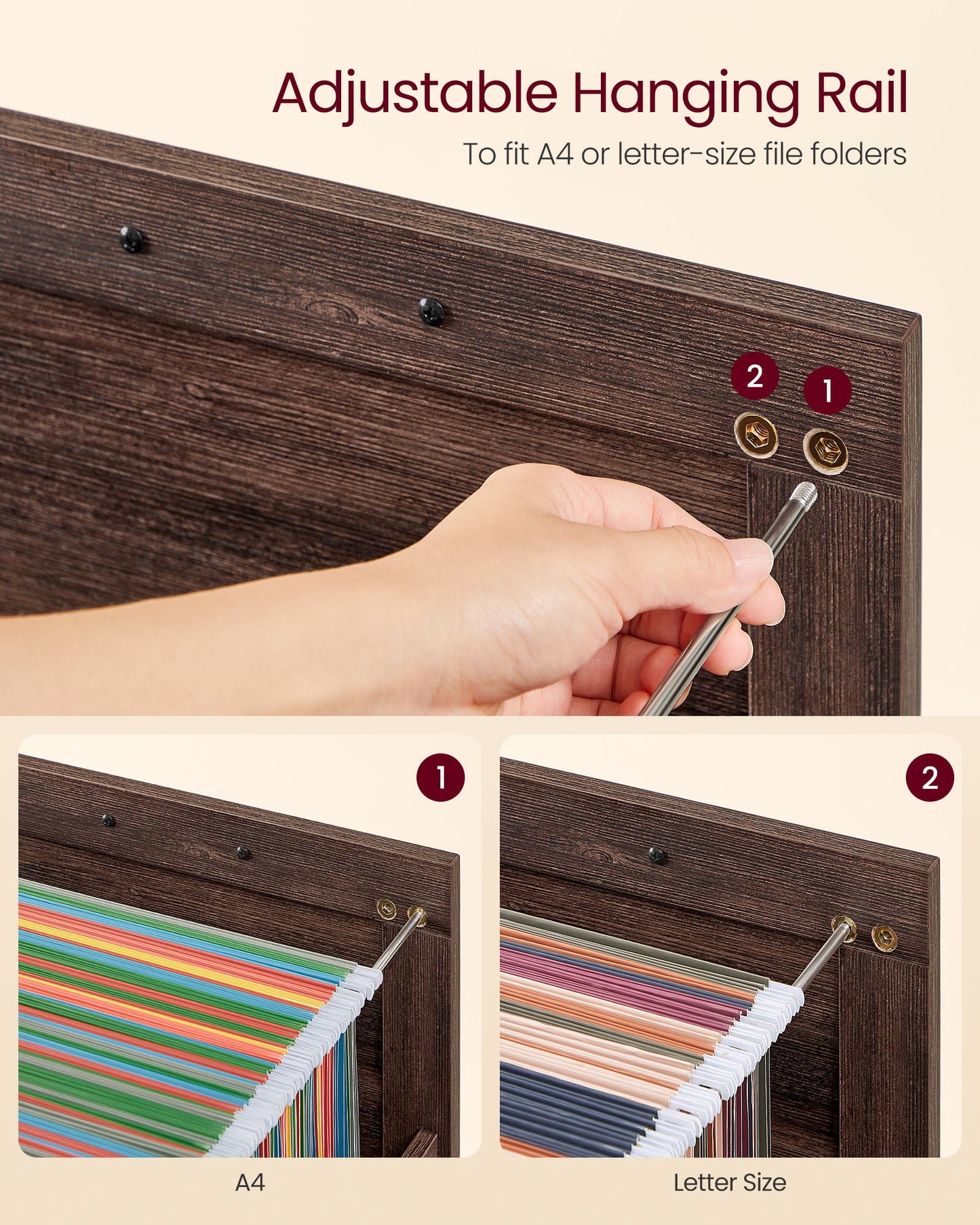 File Cabinet with 3 Drawers, Fit A4
