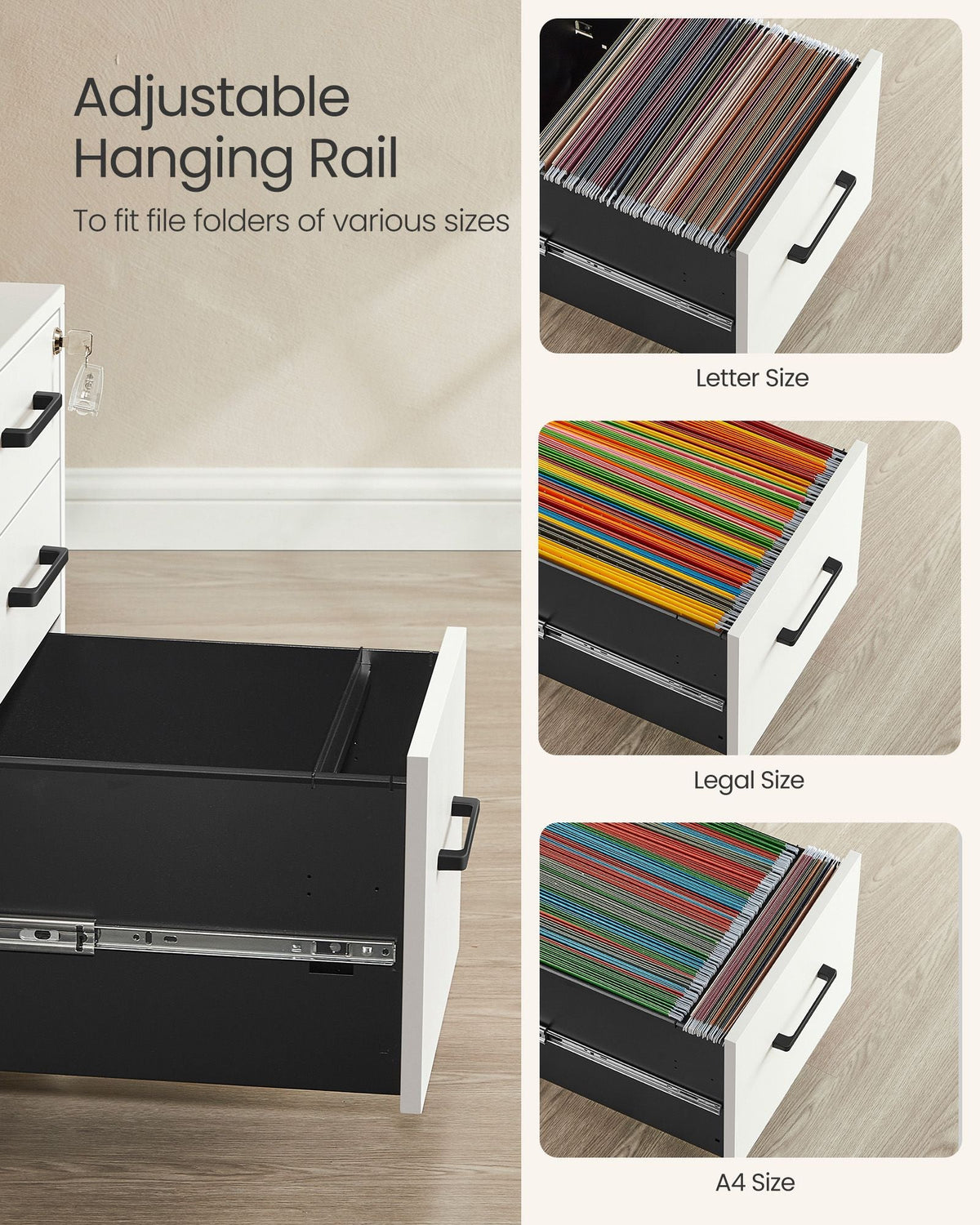 Office Filing Cabinet with Lock