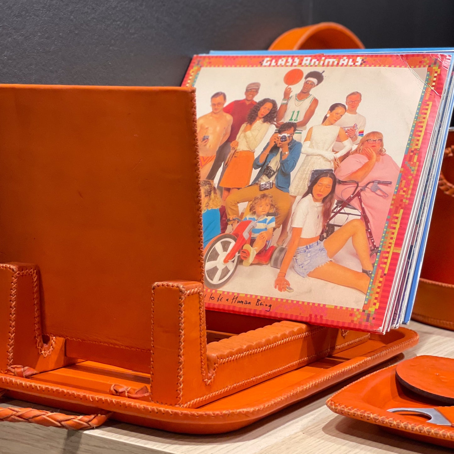 Disco | Leather Record Stand