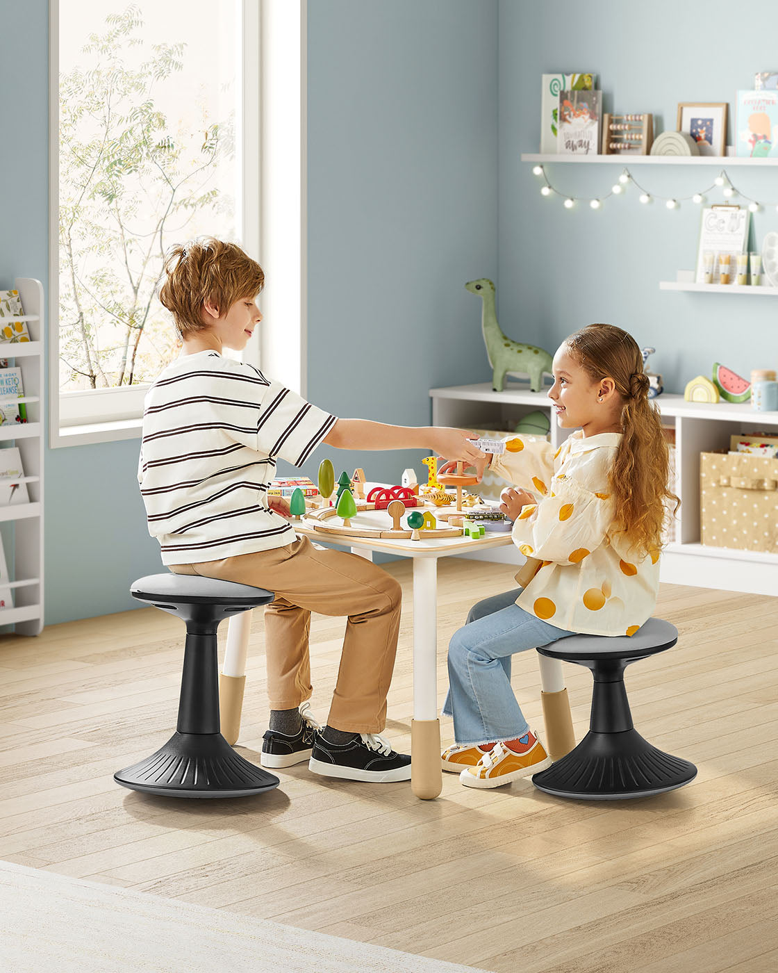 14.2" High Wiggle Stool for Kids Ages 8-12, Set of 2