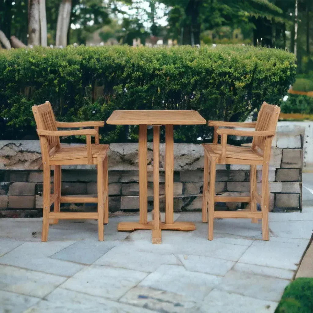 Oasis Teak Square Outdoor Bar Table