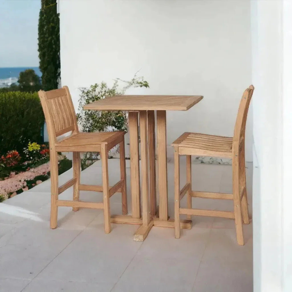Oasis Teak Outdoor Armless Barstool