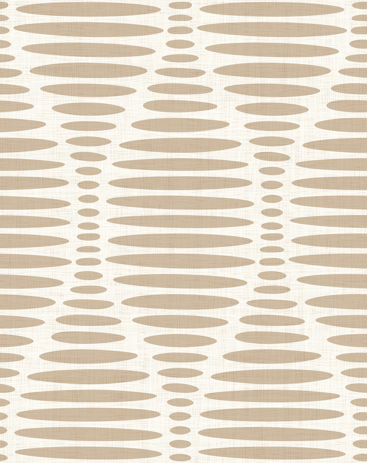 Ogee Sketchy Ovals Wallpaper - Brown & Cream
