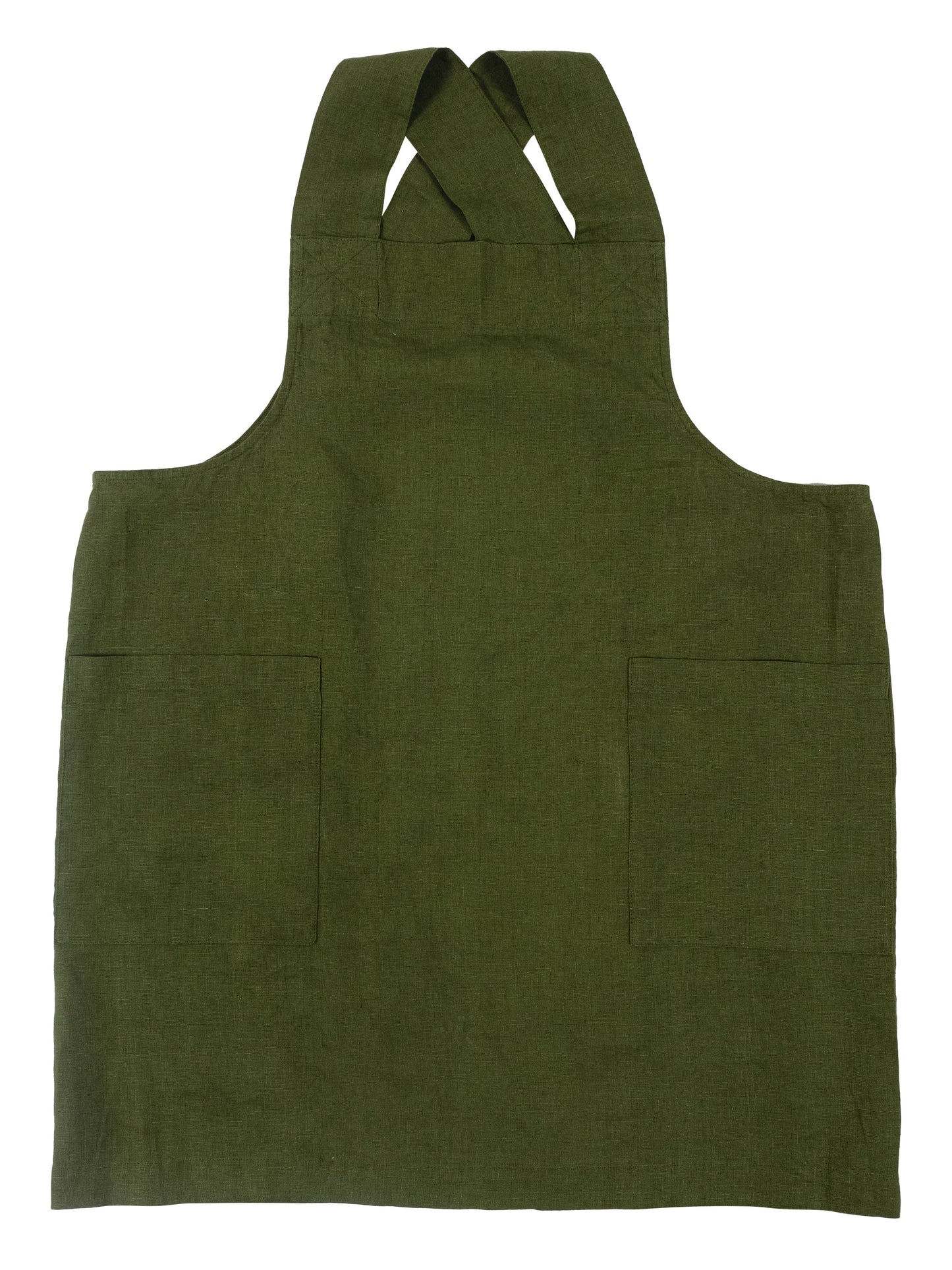 KAF Home Firenze 100% Stone Washed Linen  Cross Back Smock Apron