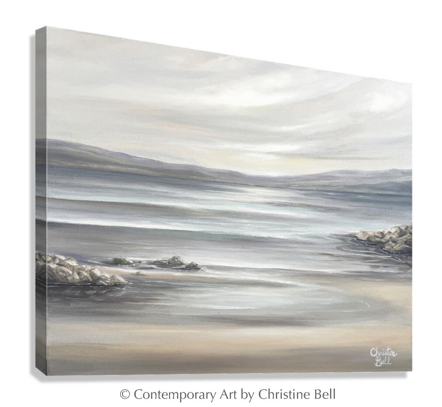 "Seaside Lullaby" GICLÉE PRINT Coastal Landscape Seascape Oil Painting, Tide Pool
