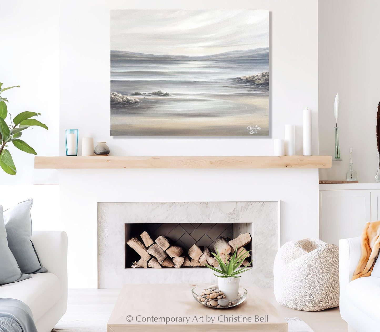 "Seaside Lullaby" ORIGINAL, Coastal Landscape Seascape Oil Painting 20x16"