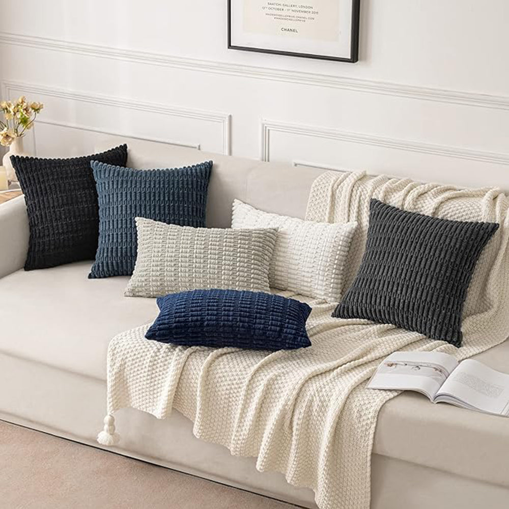 [IN1XZT-P1-2 l.green] 18"x18" tufted dot corduroy throw pillow 16 colors ��� soft 3d dotted texture cozy & modern accent insert included