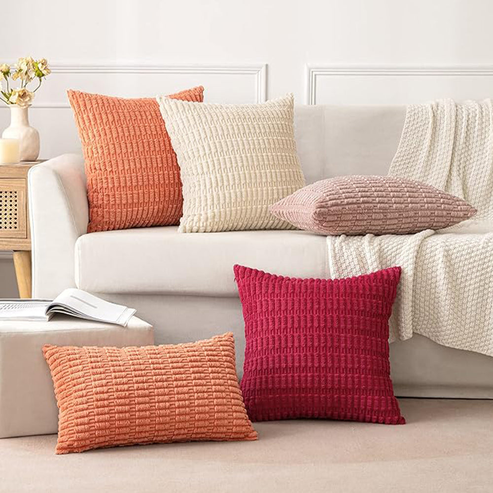 [IN1XZT-P1-2 l.green] 18"x18" tufted dot corduroy throw pillow 16 colors ��� soft 3d dotted texture cozy & modern accent insert included