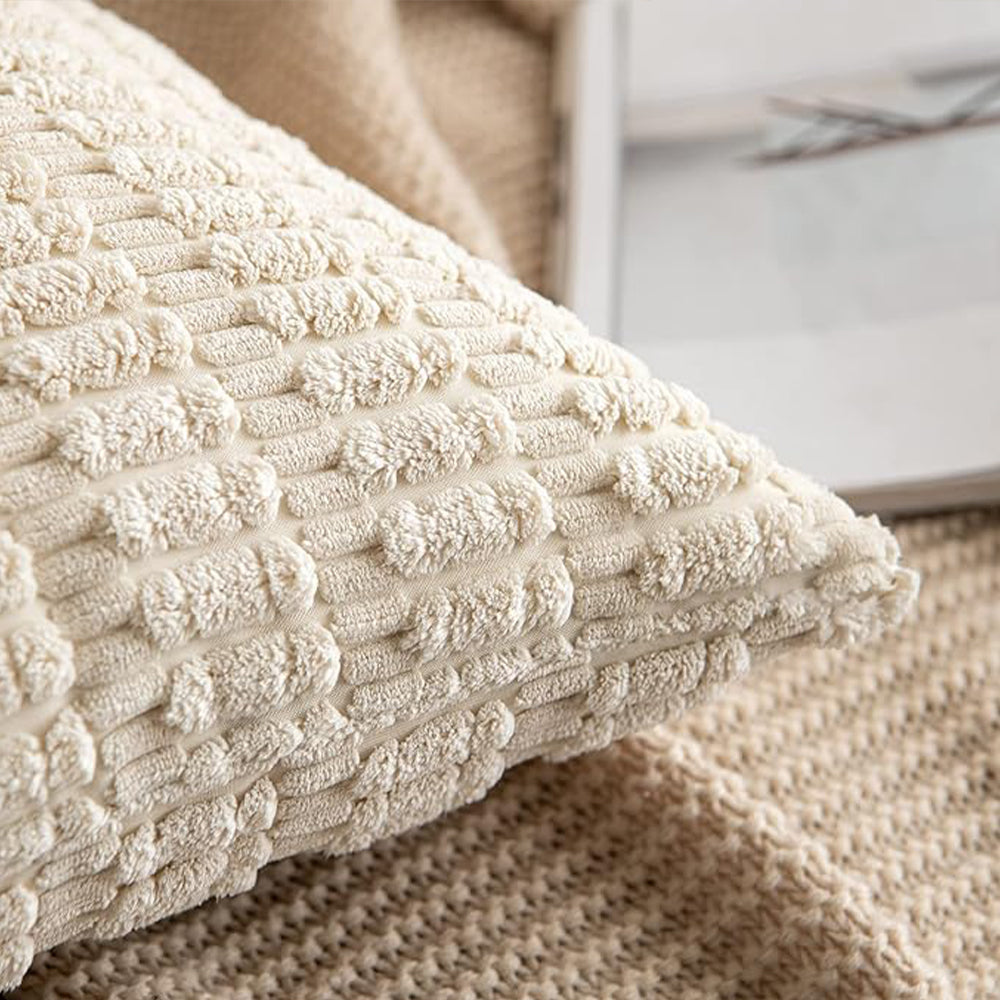 [IN1XZT-P1-2 l.green] 18"x18" tufted dot corduroy throw pillow 16 colors ��� soft 3d dotted texture cozy & modern accent insert included