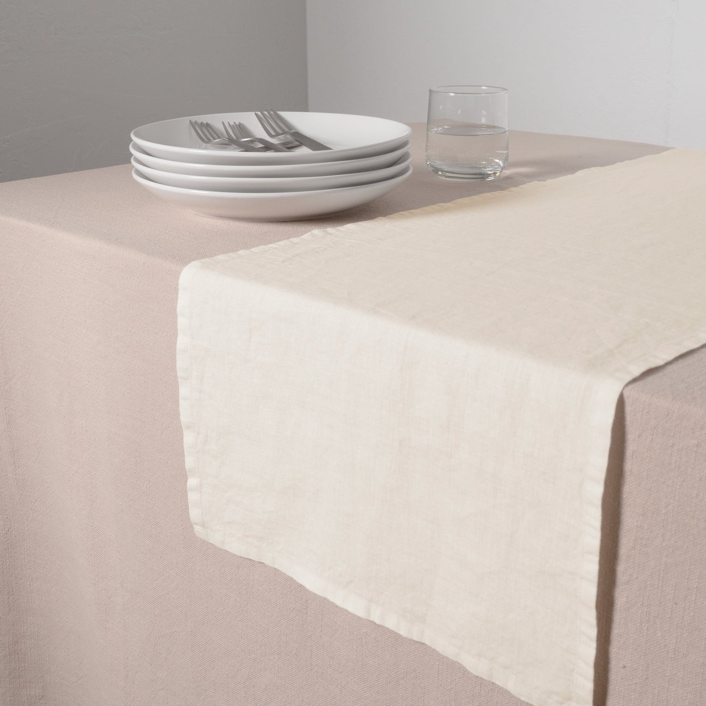 KAF Home Verona 100% Stone Washed Linen Table Runner