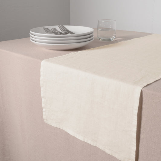 KAF Home Verona 100% Stone Washed Linen Table Runner