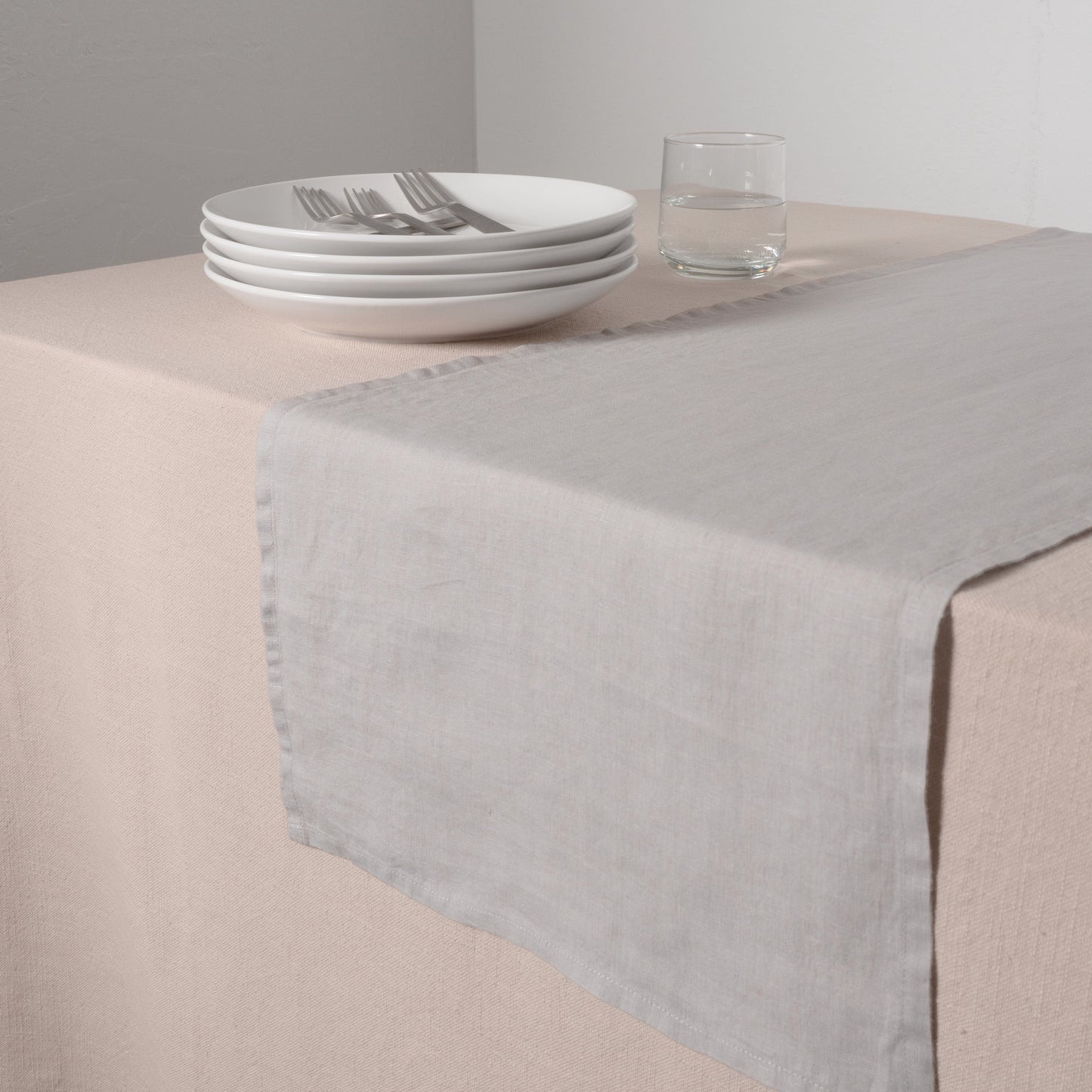 KAF Home Verona 100% Stone Washed Linen Table Runner