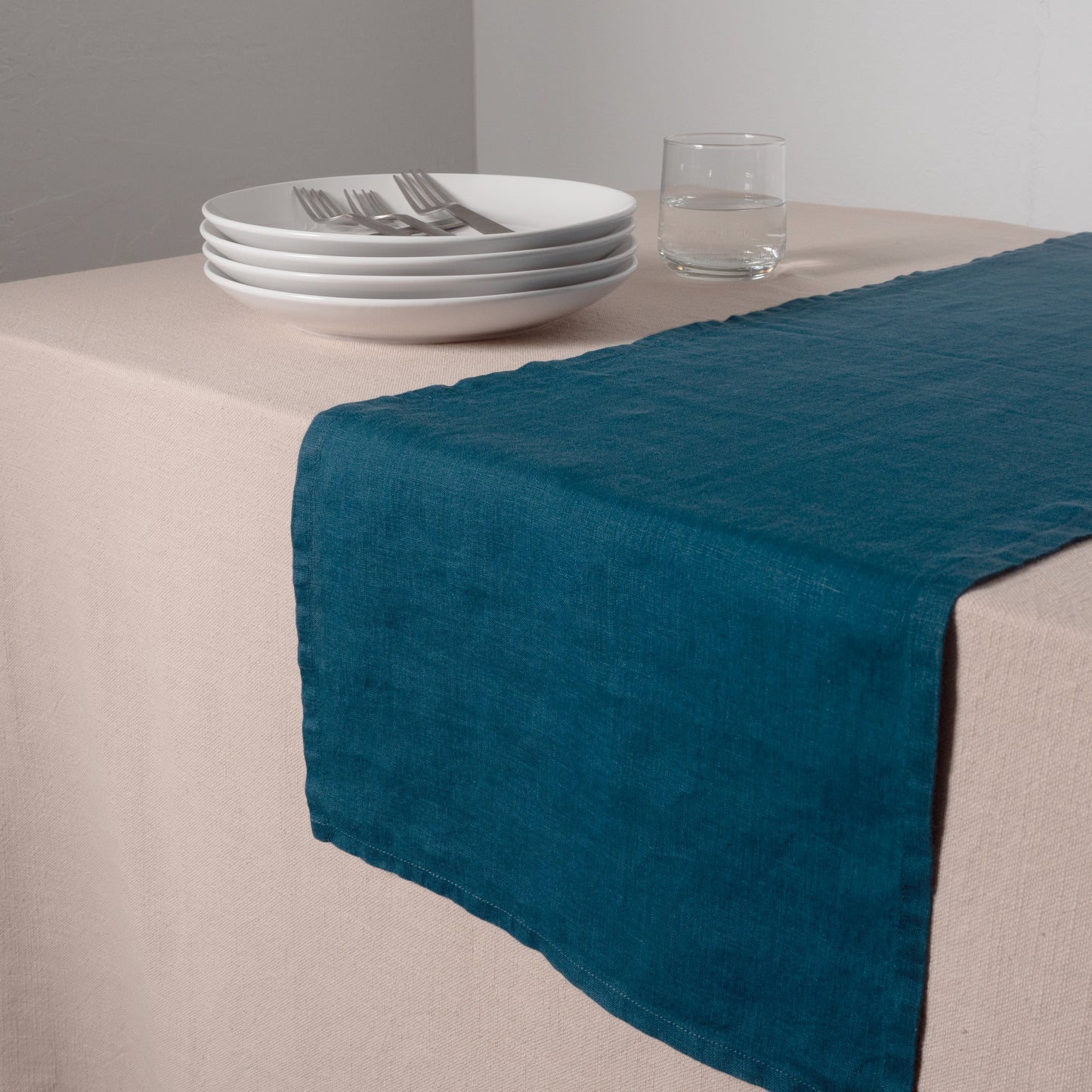 KAF Home Verona 100% Stone Washed Linen Table Runner