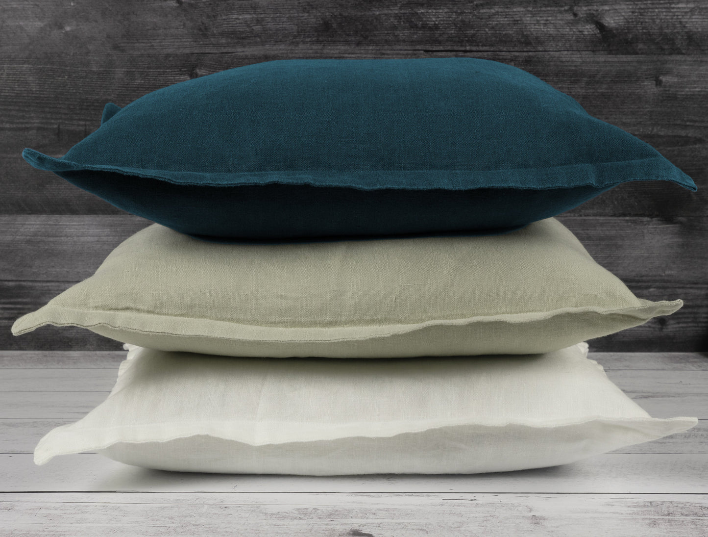 Washed Linen with Flange Decorative Pillow