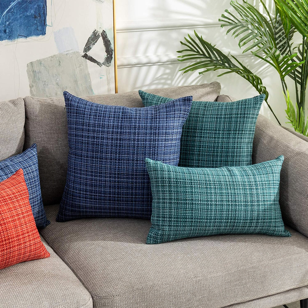 Solid Color Outdoor Waterproof Throw Pillow cover AND Insert  Square or Rectangle