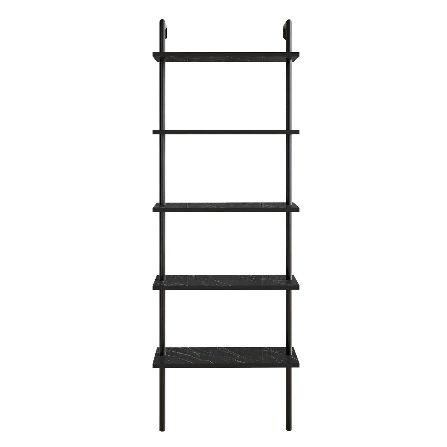 Paula 68 inches Tall Metal Manufactured Wood Accent Ladder Bookcase