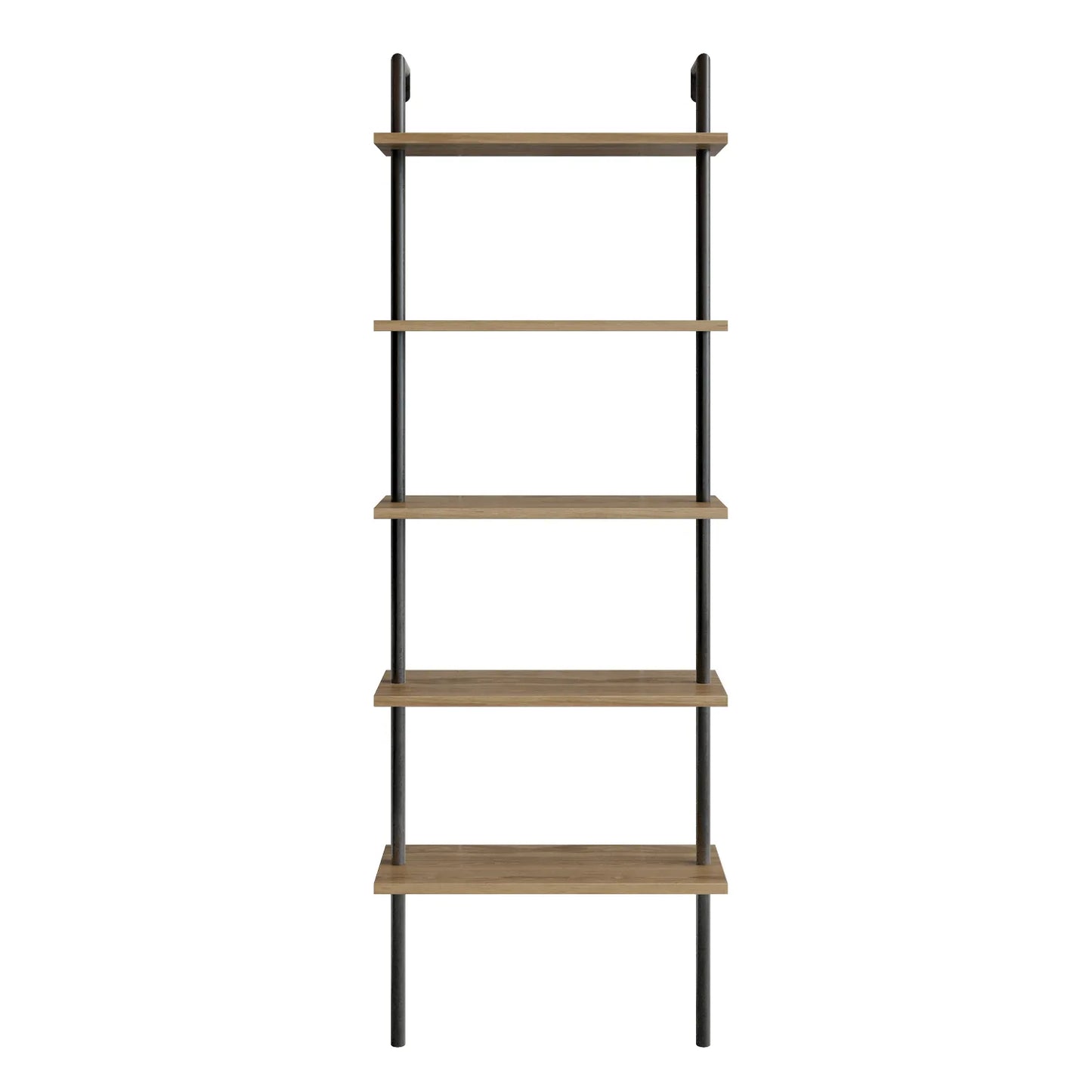 Paula 68 inches Tall Metal Manufactured Wood Accent Ladder Bookcase