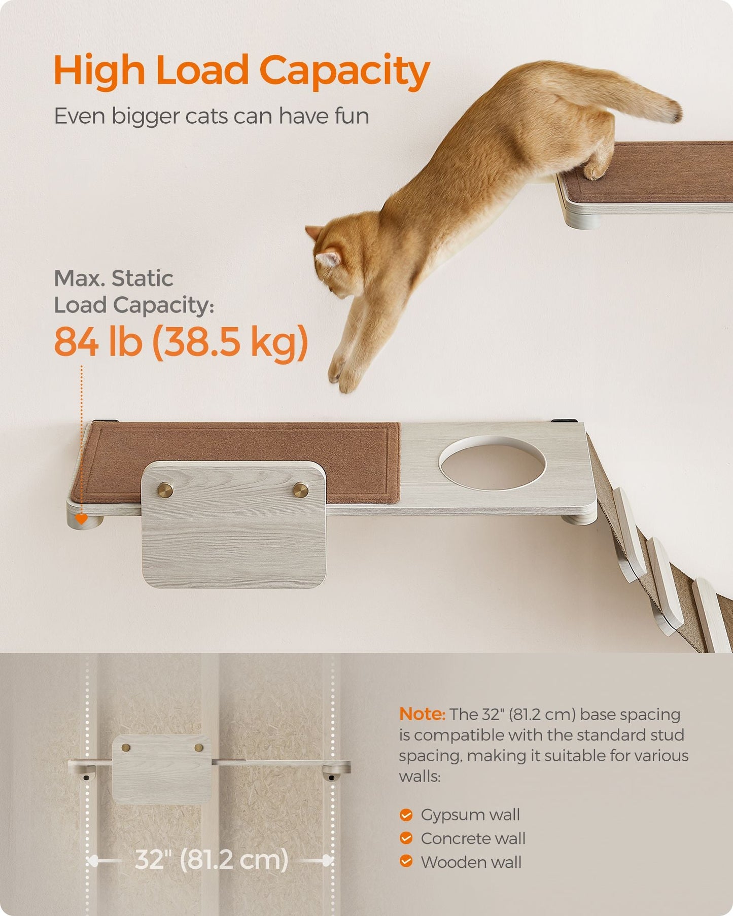 Collection - No.008 Large Cat Shelf for Wall