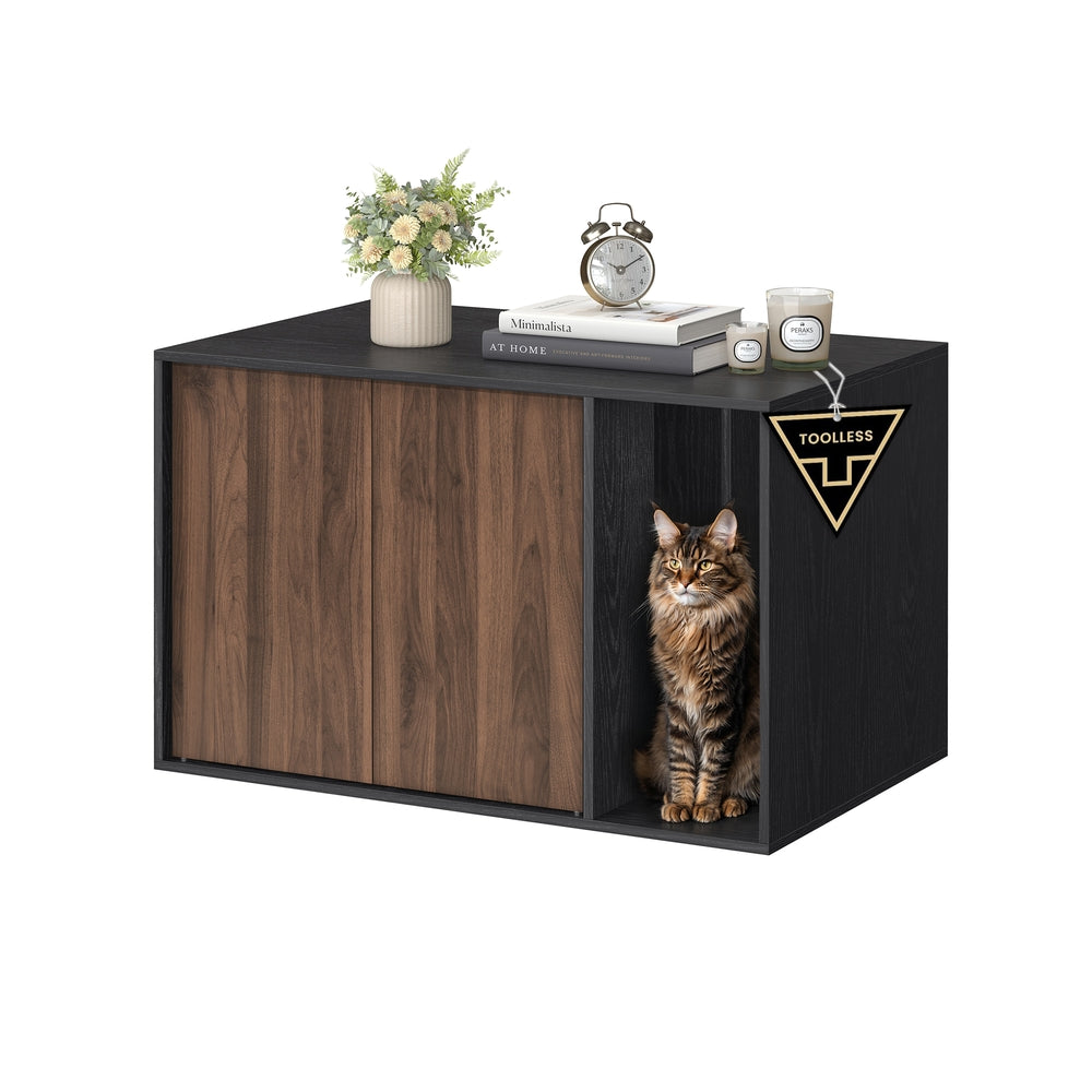 Superfast Toolless Assembly-Cat Litter Box Enclosure for Large Cats