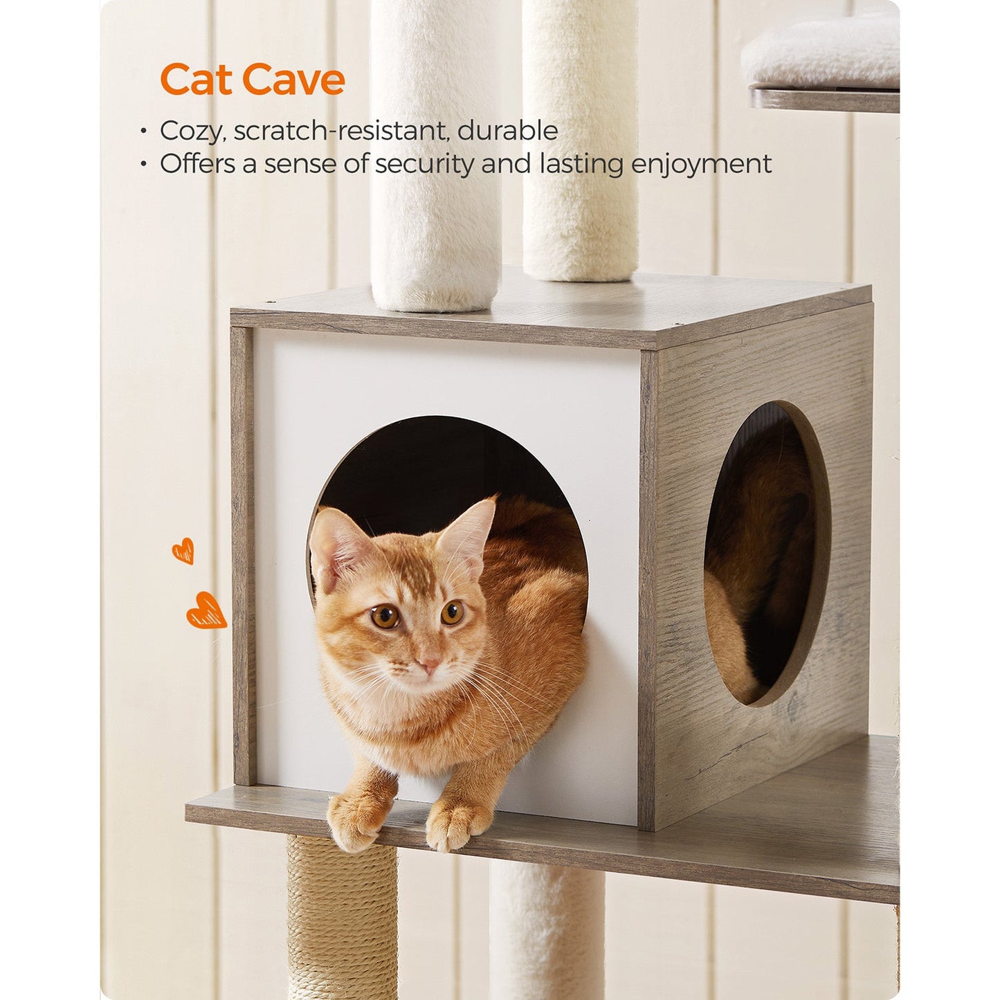 65-Inch Modern Cat Tower