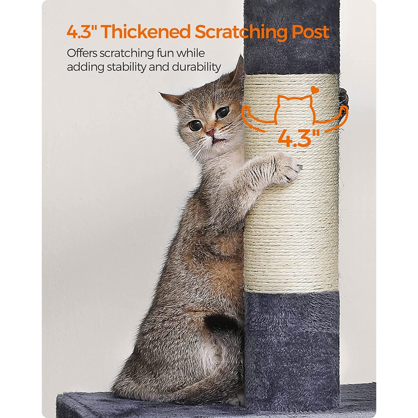 39.8-Inch Cat Tower for Extra Large Cats up to 44 lb