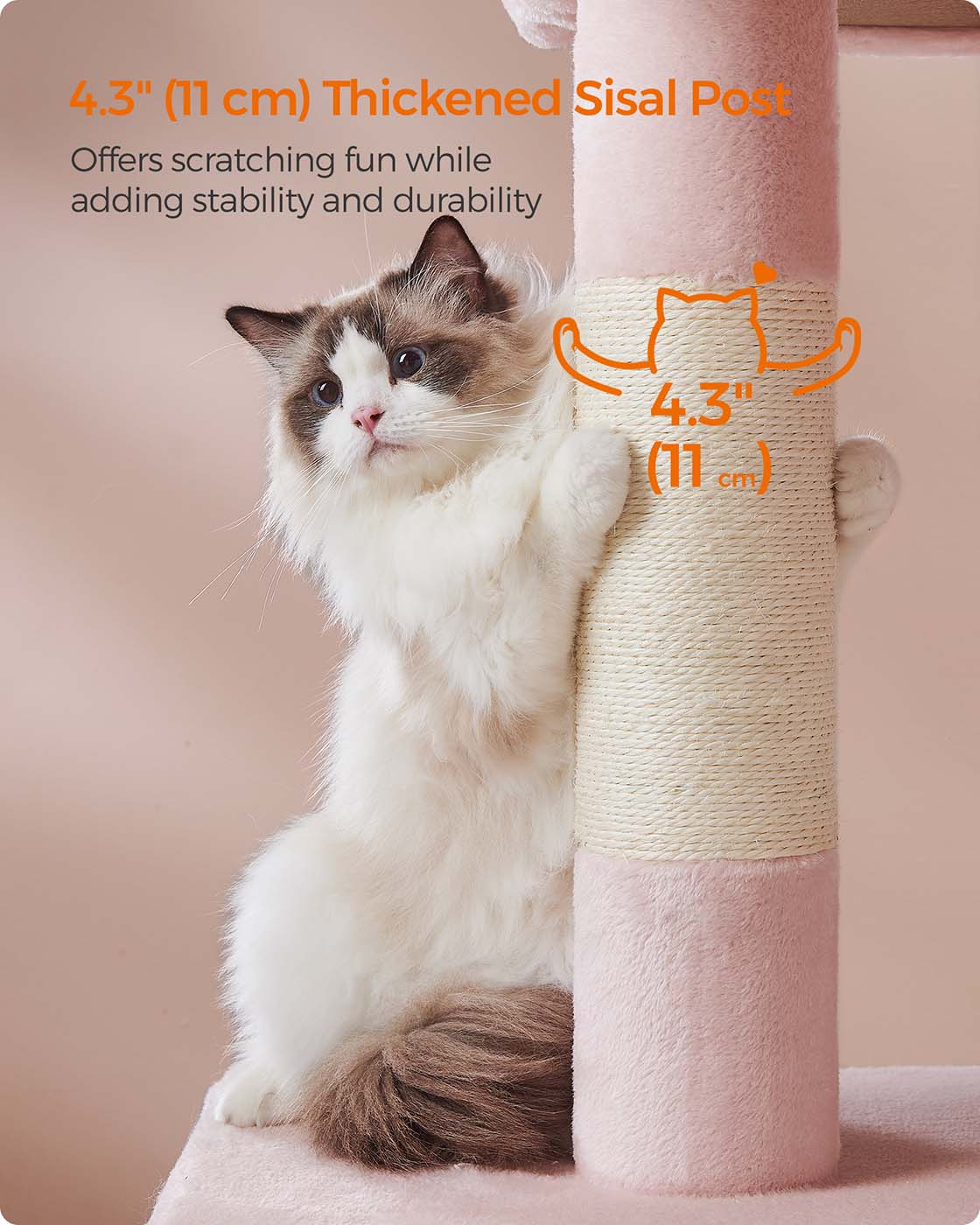 39.8-Inch Cat Tower for Extra Large Cats up to 44 lb