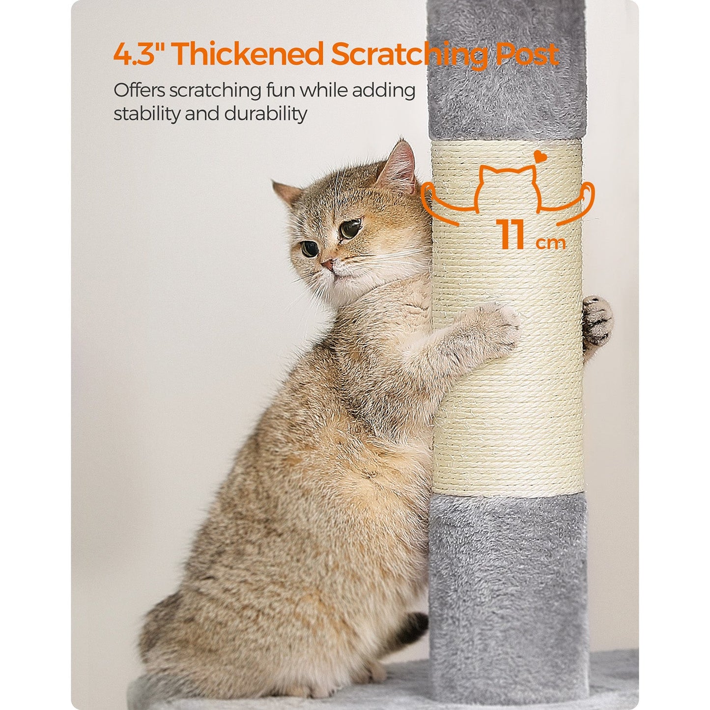39.8-Inch Cat Tower for Extra Large Cats up to 44 lb