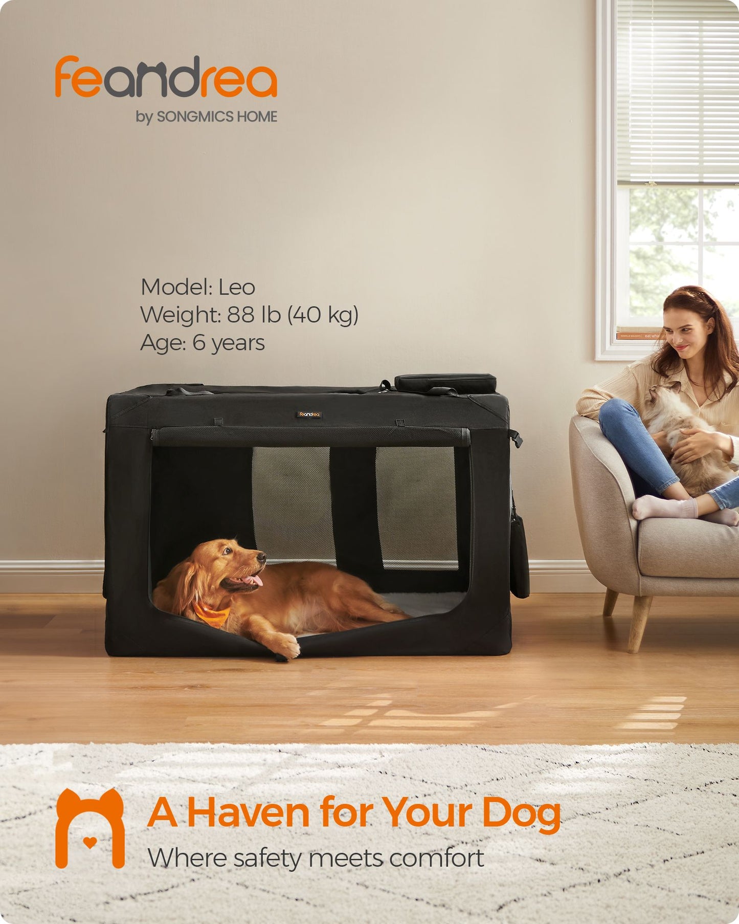 48 Inches Collapsible Soft Dog Crate