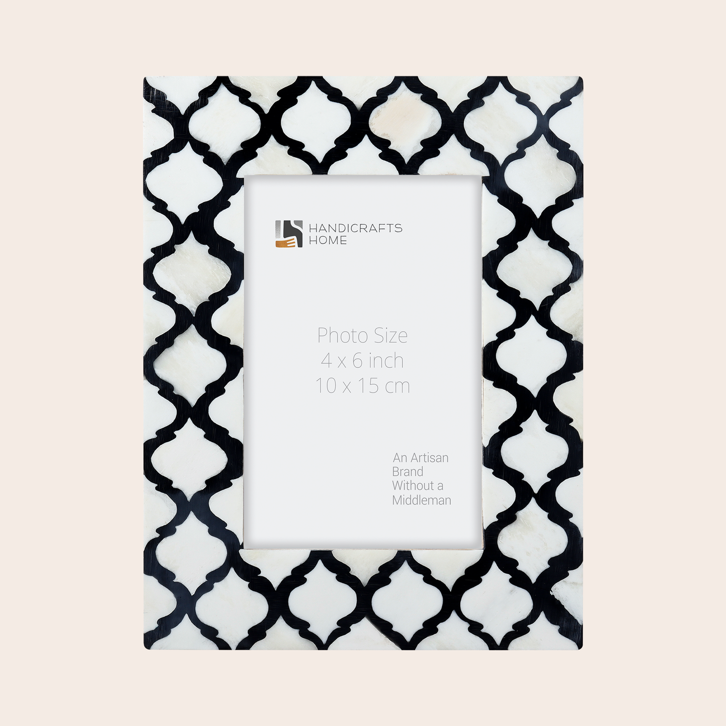 Picture Frames Moroccan Pattern Bone & Resin Inlay Collection in 5 Color Options | 1.5" Border Width