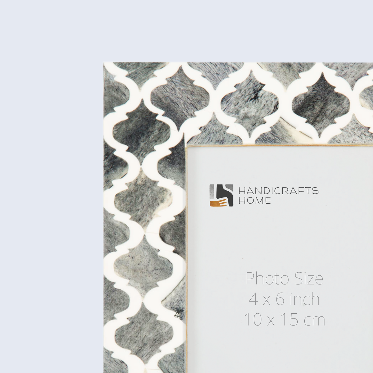 Picture Frames Moroccan Pattern Bone & Resin Inlay Collection in 5 Color Options | 1.5" Border Width