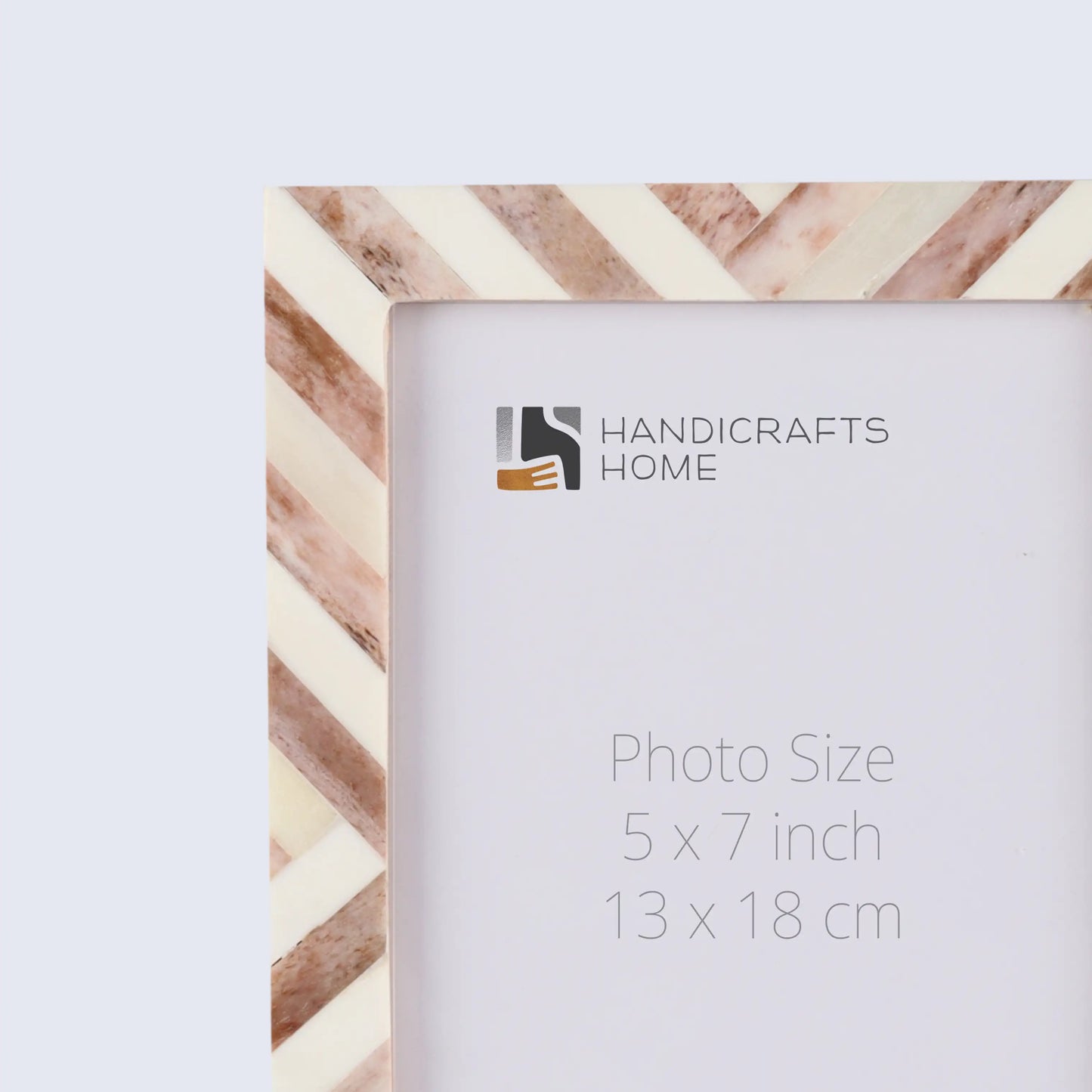 Picture Frames Chevron Pattern Bone Inlay Collection in 29 Sizes, Brown