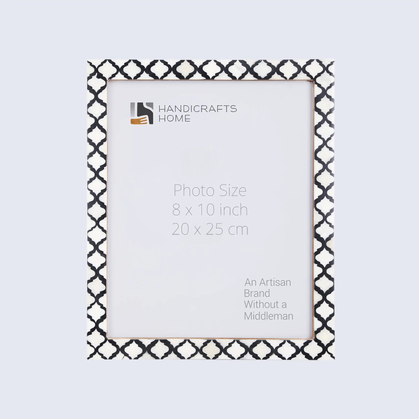 Picture Frames Moroccan Pattern Bone & Resin Inlay Collection in 27 Sizes, Black