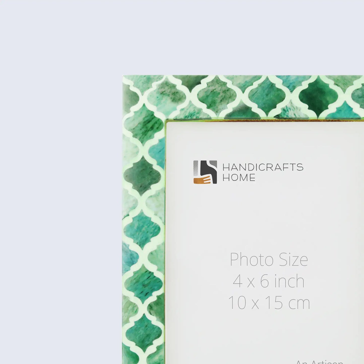 Picture Frames Moroccan Pattern Bone & Resin Inlay Collection in 27 Sizes, Green
