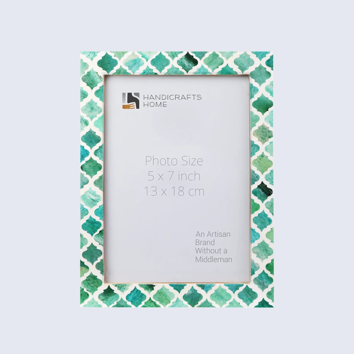 Picture Frames Moroccan Pattern Bone & Resin Inlay Collection in 27 Sizes, Green