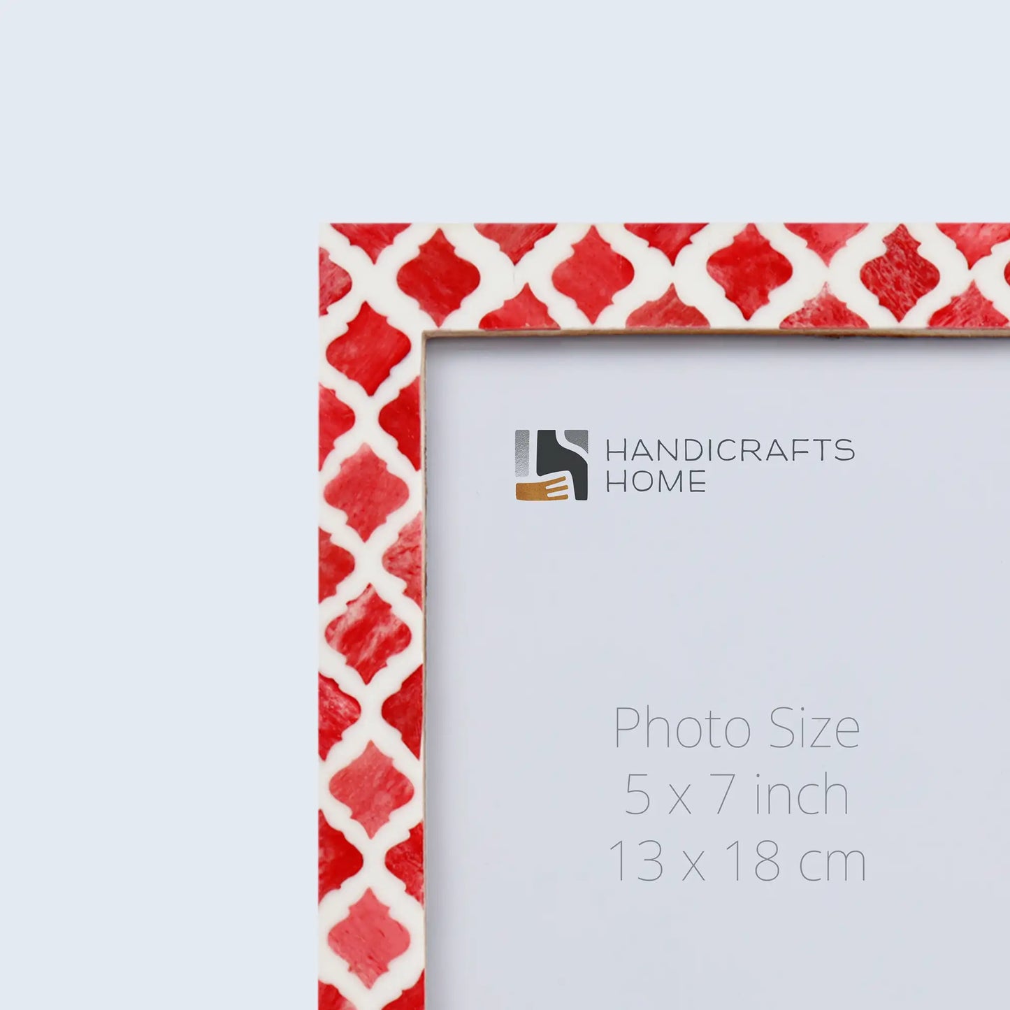 Picture Frames Moroccan Pattern Bone & Resin Inlay Collection in 27 Sizes, Red