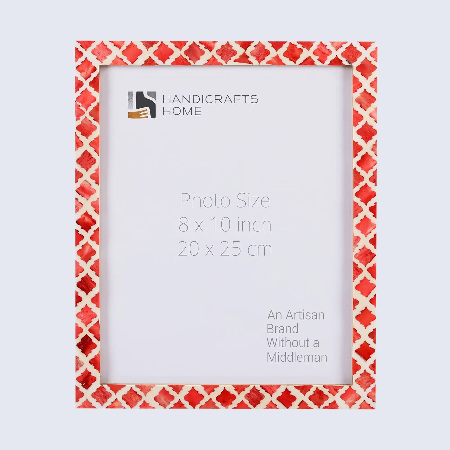 Picture Frames Moroccan Pattern Bone & Resin Inlay Collection in 27 Sizes, Red