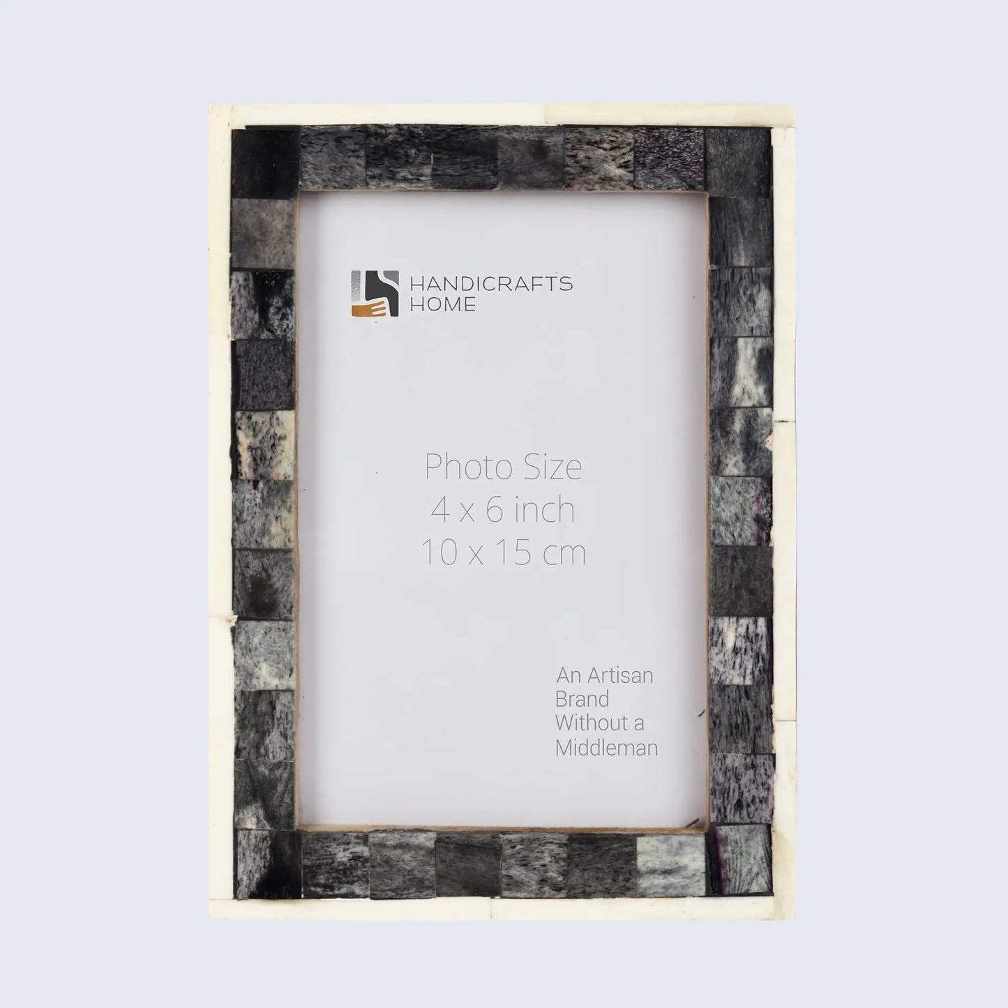 Classic Bone Inlay Picture Frame Gray & White  4x6, 5x7 and 8x10 Size