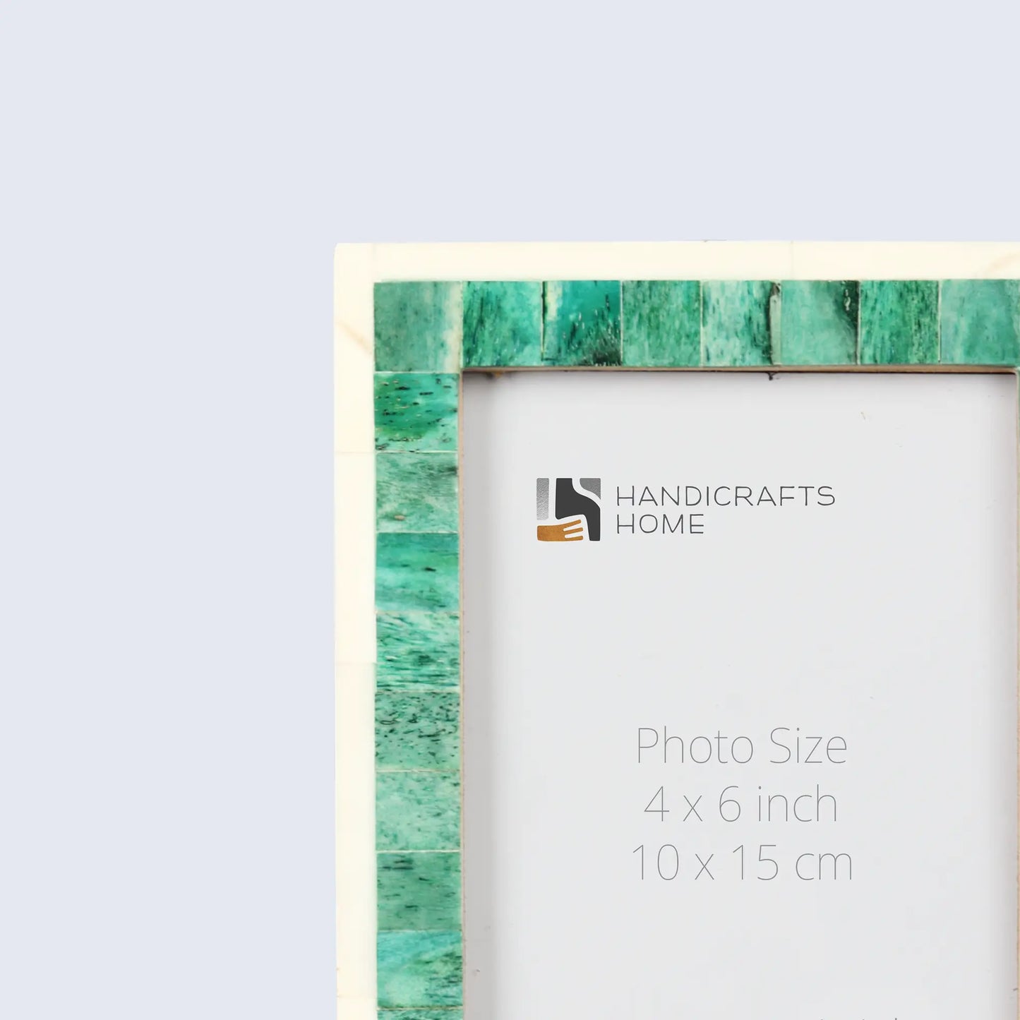 Classic Bone Inlay Picture Frame Green & White 4x6, 5x7 and 8x10 Size