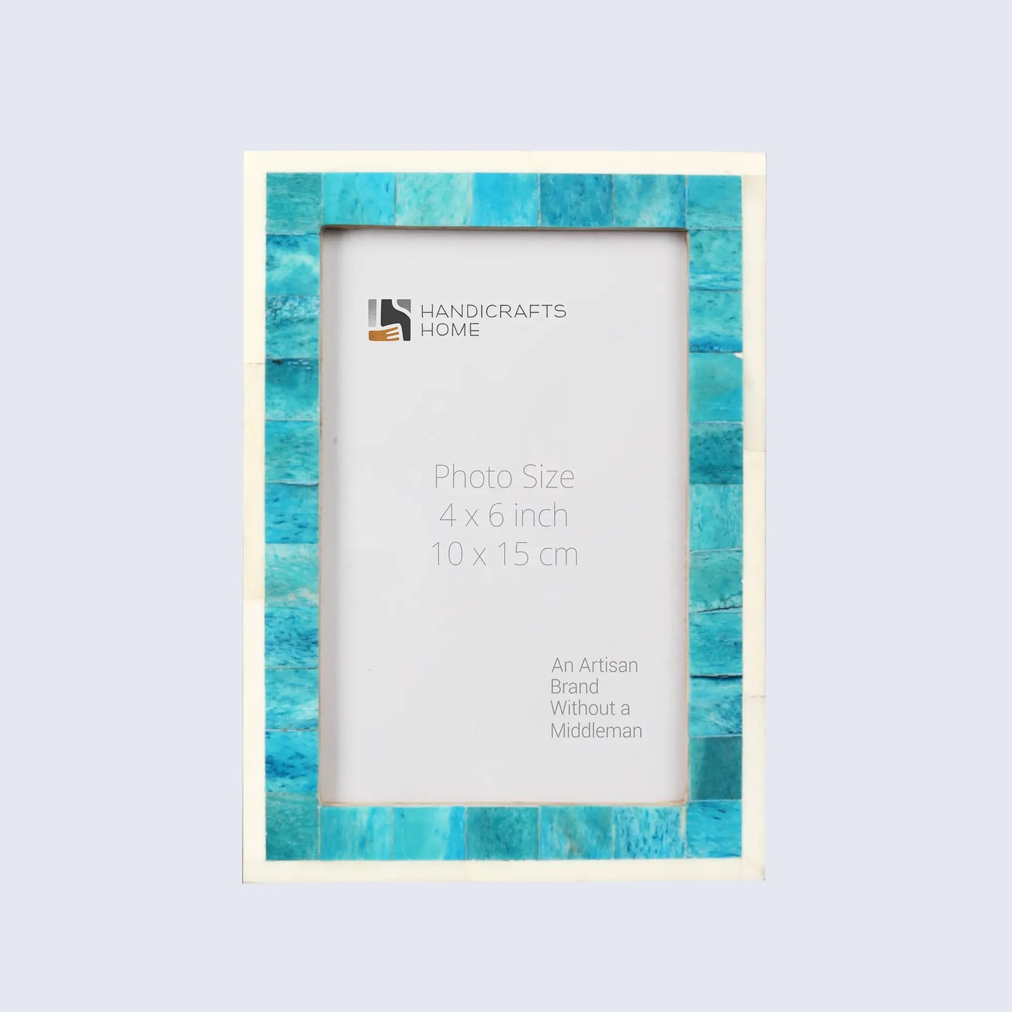 Classic Bone Inlay Picture Frame Turq & White  4x6, 5x10 and 8x10 Size