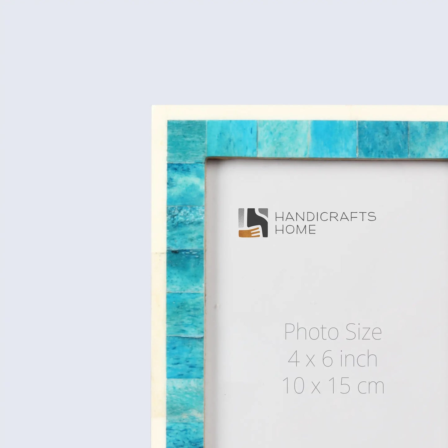 Classic Bone Inlay Picture Frame Turq & White  4x6, 5x10 and 8x10 Size