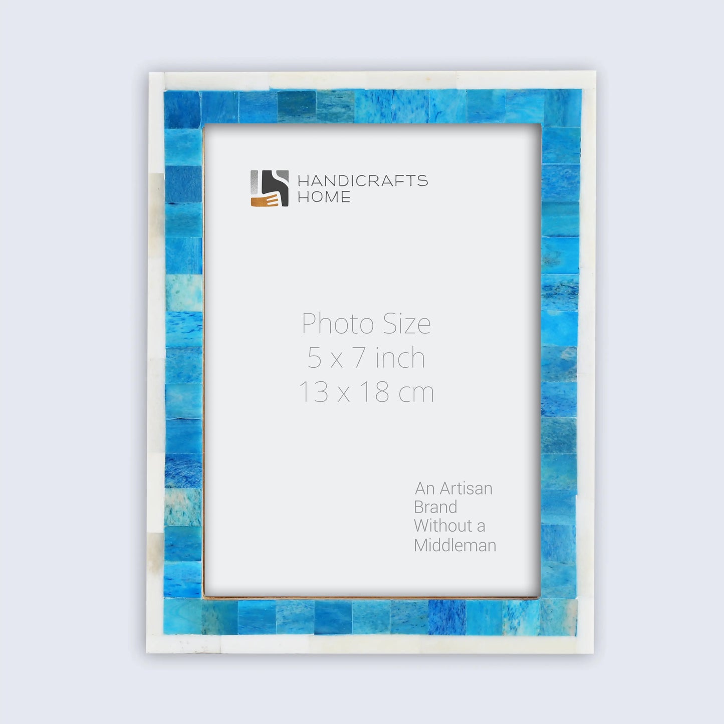 Classic Bone Inlay Picture Frame Turq & White  4x6, 5x10 and 8x10 Size