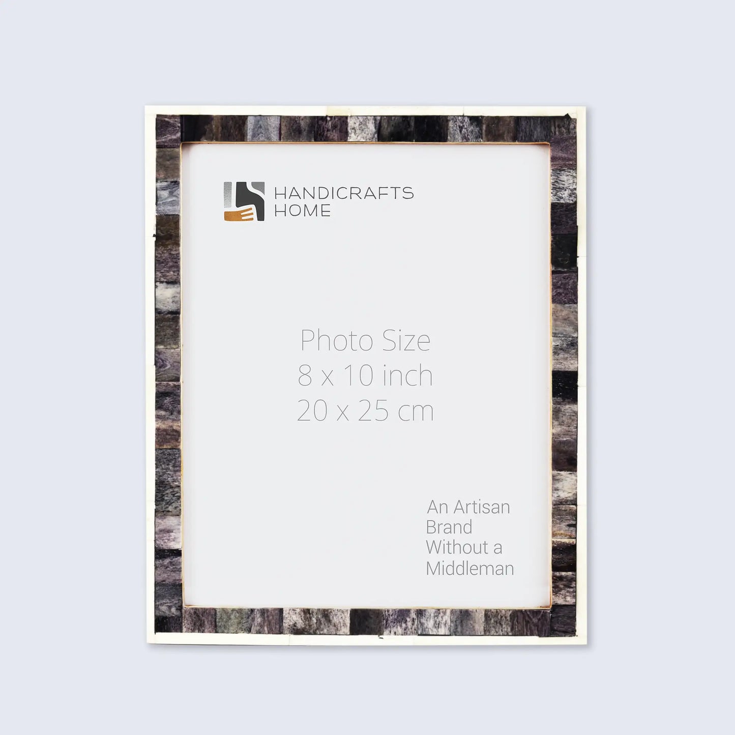 Classic Bone Inlay Picture Frame Gray & White  4x6, 5x7 and 8x10 Size